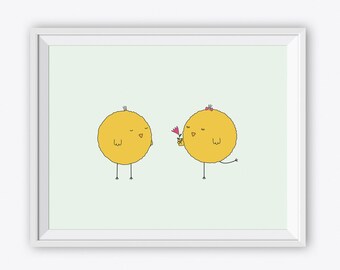 Printable Chicken Love Art Print - Digital Easter Wall Art, Nursery Wall Art, Kids Room Decor, Home Decor. Nursery Decor. Baby Room Decor