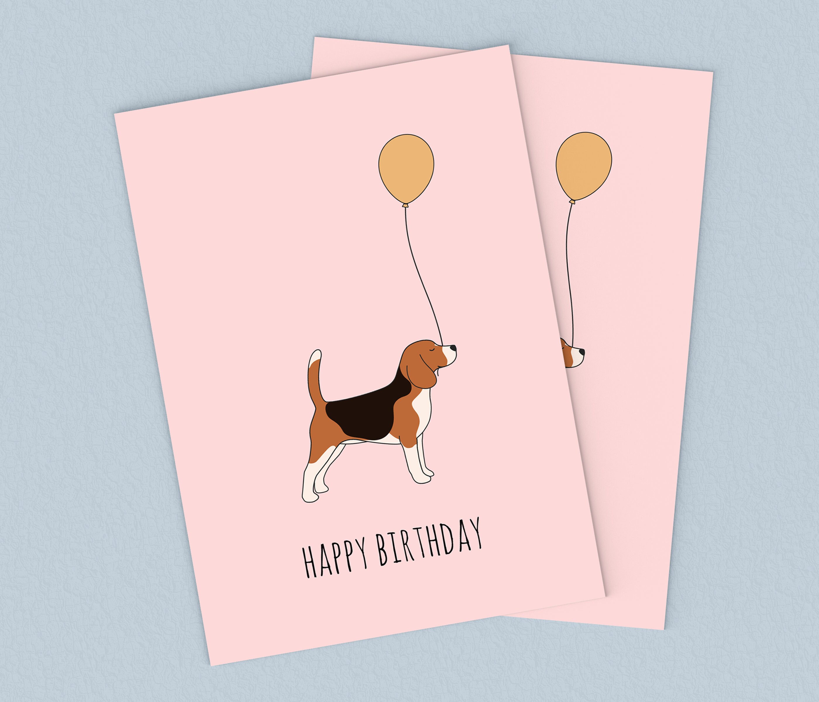 Printable Beagle Happy Birthday Card Beagle Birthday Card Etsy Printable Beagle Happy Birthday Card Beagle Birthday Card Etsy