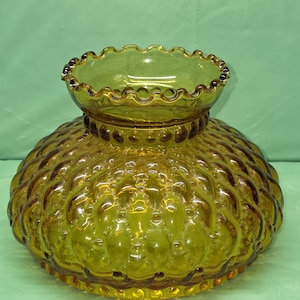 Amber Quilted Glass Shade - Etsy