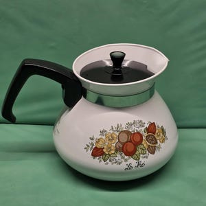 Corning Ware P-104 SPICE OF LIFE Le The 6-kops koffie theepot waterkoker