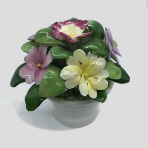 Porcelain Bone China Capodimonte 1950s reproduction Flower Bouquet Hostess / Host Gift