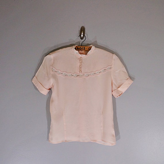 Vintage 40's MORLOVE The Couturier blush lace fitt