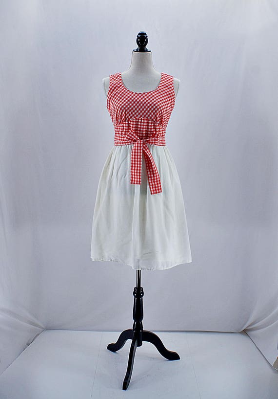 Vintage 50s 60s Candi Jones California red and wh