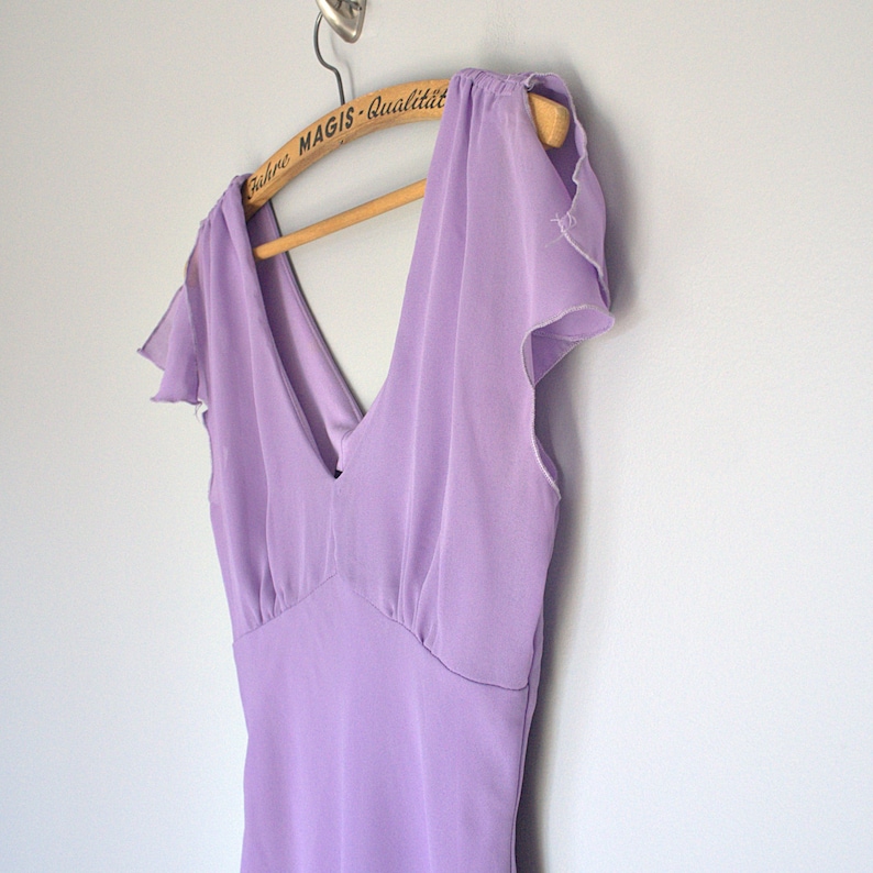 Vintage 90/'s pastel lavender fitted minimalist dress Size XS S