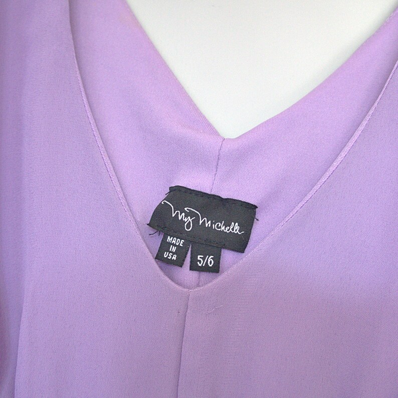 Vintage 90/'s pastel lavender fitted minimalist dress Size XS S
