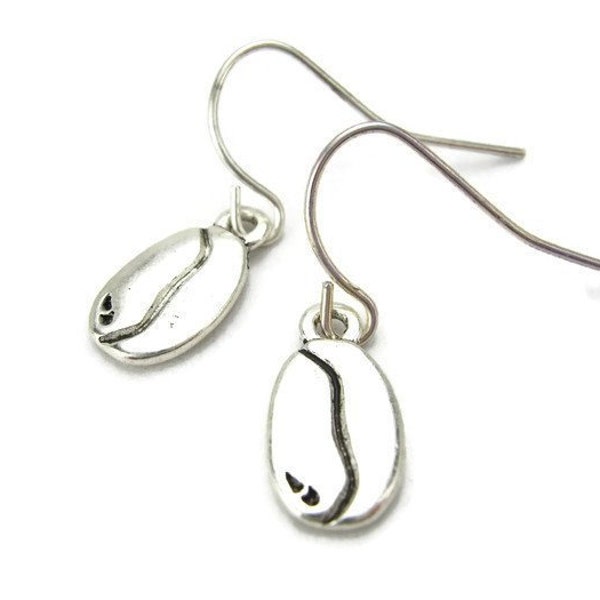 cOFFEE BEAN 925 argent boucles d’oreilles, 3D Java Bean | Le cappuccino | Latte | Espresso, buveur de café... Torréfacteur... Idée cadeau de Barista