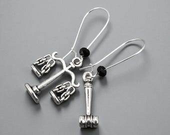 Scales of Justice Dangle Earrings, 925 Silver, Lawyer Gift