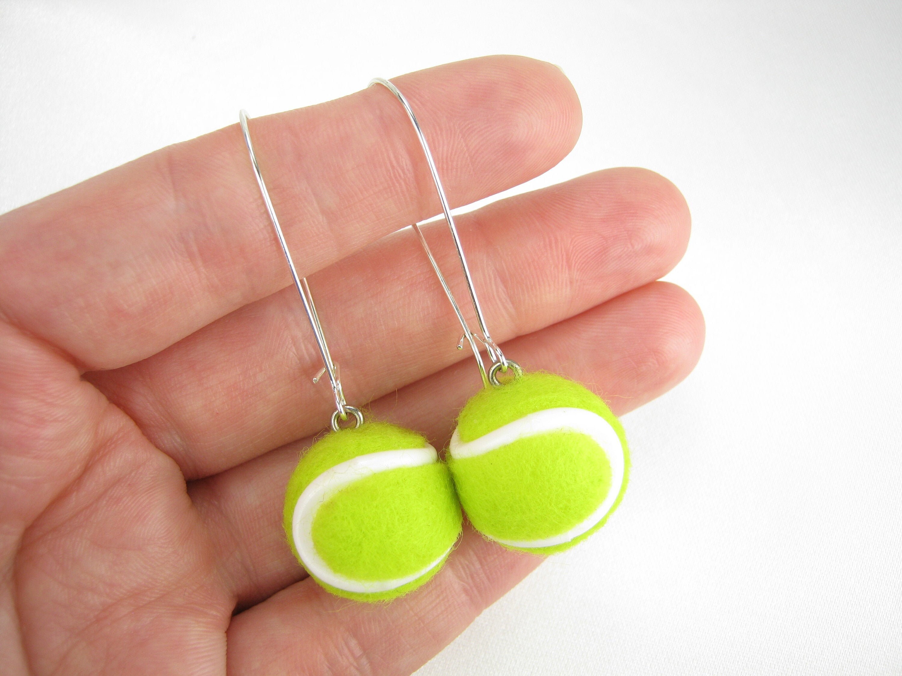 Tennis ball shop earrings