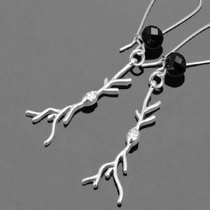 Spindle Neuron Cell Sterling Silver Earrings, Neurology Gift