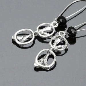 OCCHIALI Orecchini grandi con ciondolo in argento, orecchini con occhiali, gioielli ottici, ottico, optometrista, oftalmologo, oculista, regalo fatto a mano