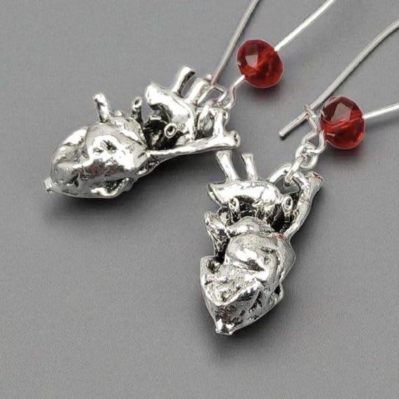 HEART SILVER EARRING HUMAN MADE “SILVER” Silver Gothic Anatomical