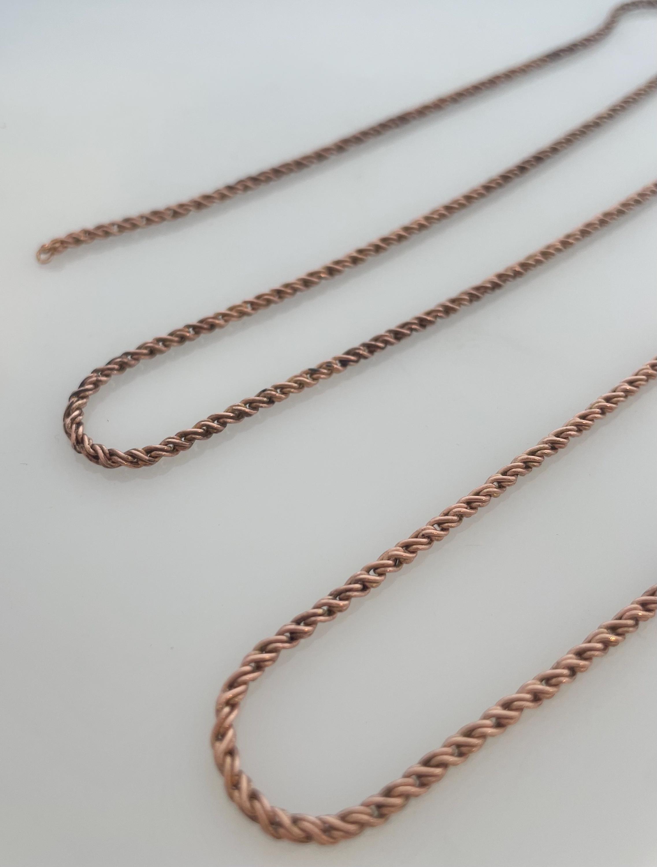Copper Tone Raw Brass Thin Rope Chain X 90cm or 45cm Lengths - Etsy ...