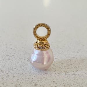 Brass & Pink Spanish Pearl Pendant