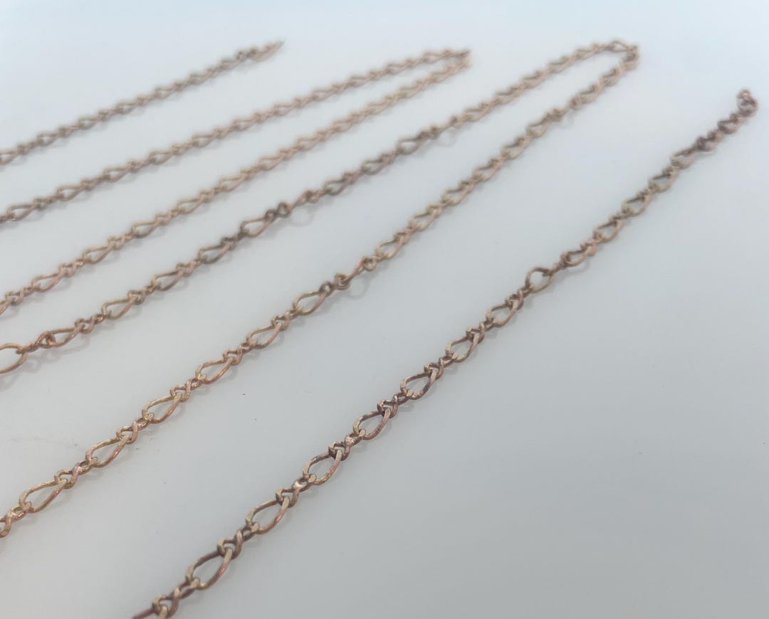 Raw Brass Figure Eight Chain 45cms or 90cm Lengths - Etsy Australia