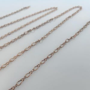 Raw Brass Figure Eight Chain 45cms or 90cm lengths