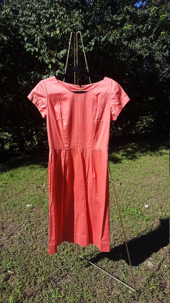 Vintage handmade raw silk dress