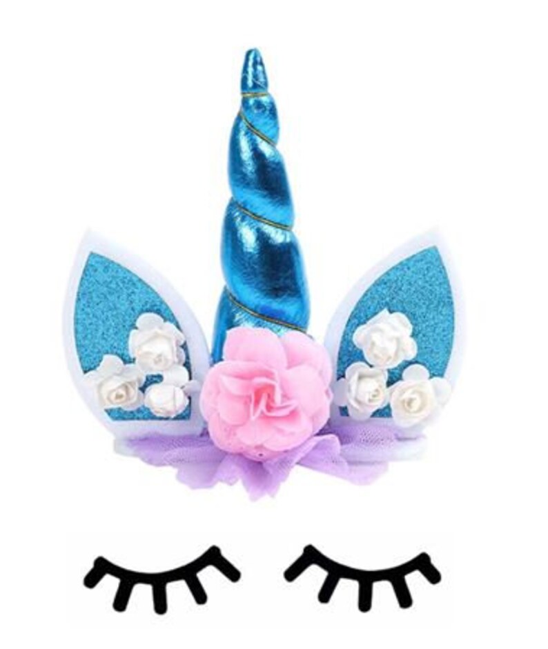 glitter unicorn cake topper cakes birthday decor party props etsy