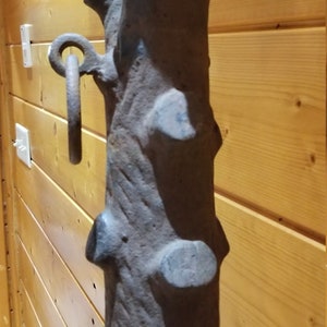 SOLD *** Antique American Cast Iron Hitching Post Tree Form Museum Collector Equine Garden Ornamental Dec   Barn House Ranch Rustic Iron Dec