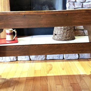 1**1800S Authentic Rare French  Shaker Bucket Bench Original Pine Mortise and Tenon Pristine Cottage Fireside Bench