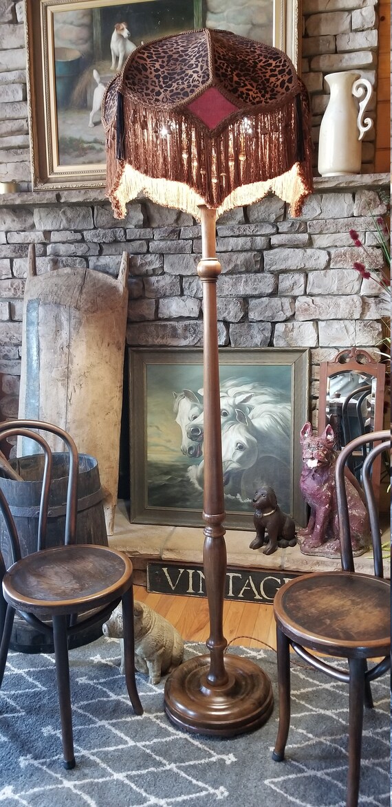Vintage fringe 2024 floor lamp