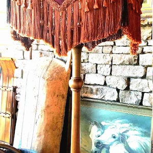 Antique Vintage Lamp Rare Victorian Early 1900s Turned Wood Floor