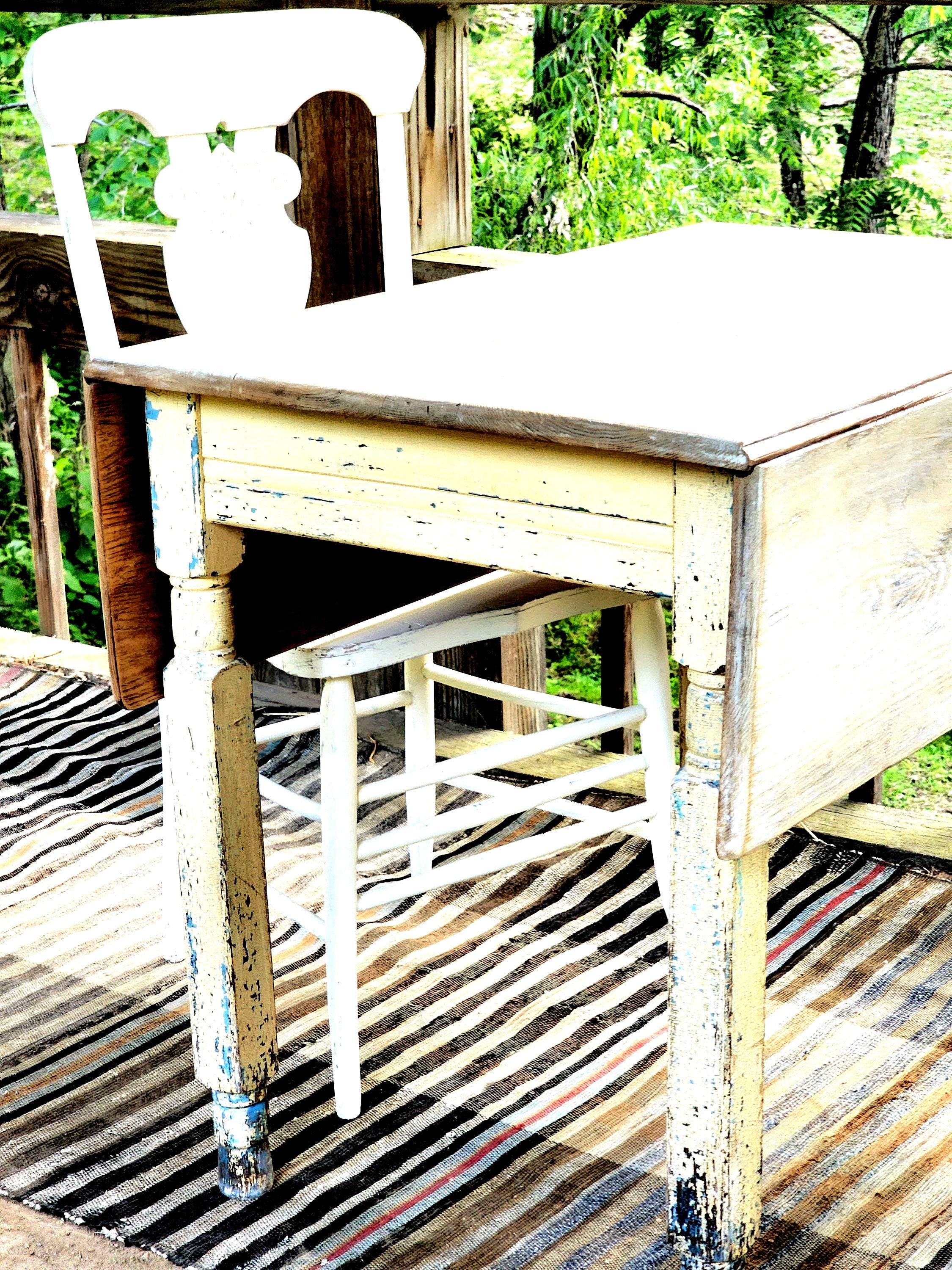 Painted Drop Leaf Table