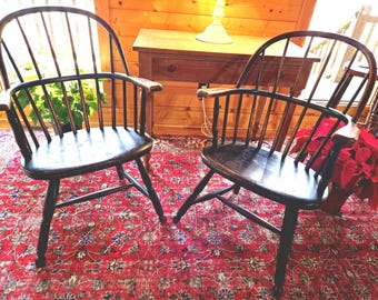 D.R. Dimes Wallace Nutting Windsor Arm Chair – Colonial Bowback