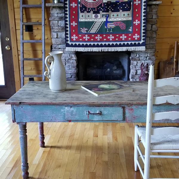 Primitive Table Paint Etsy