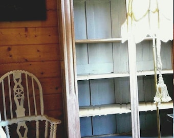 A* New Sale***1800'S French Carved Oak Pantry Butler Original Paneled Open Pantry Antique Cabinet Farmhouse bookcase Antique Linen Closet