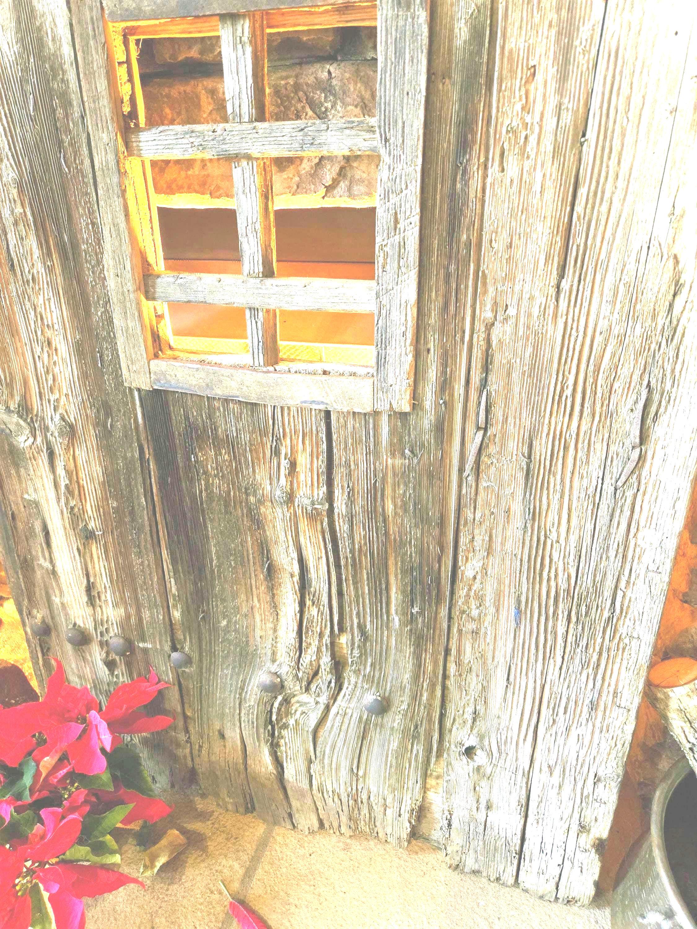 1700s French Chestnut Wine Cellar Door With Original Old Window Old ...