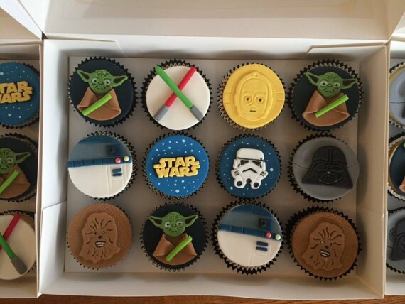 12x Edible Star Wars Cake Toppers Etsy