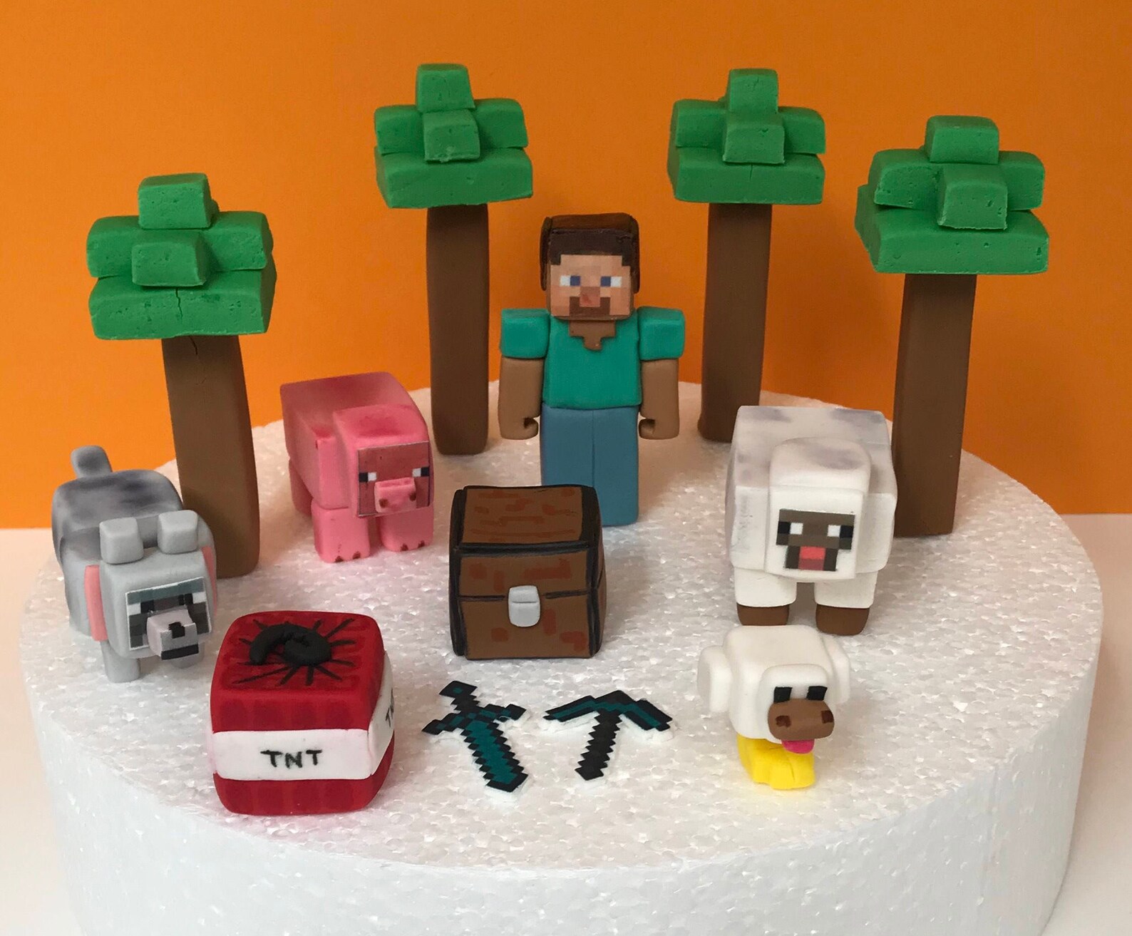 Edible Minecraft fondant figurines Etsy