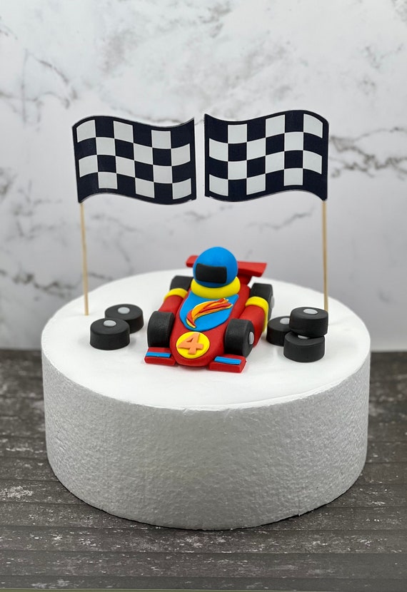 Fondant Racecar Cake Topper Etsy