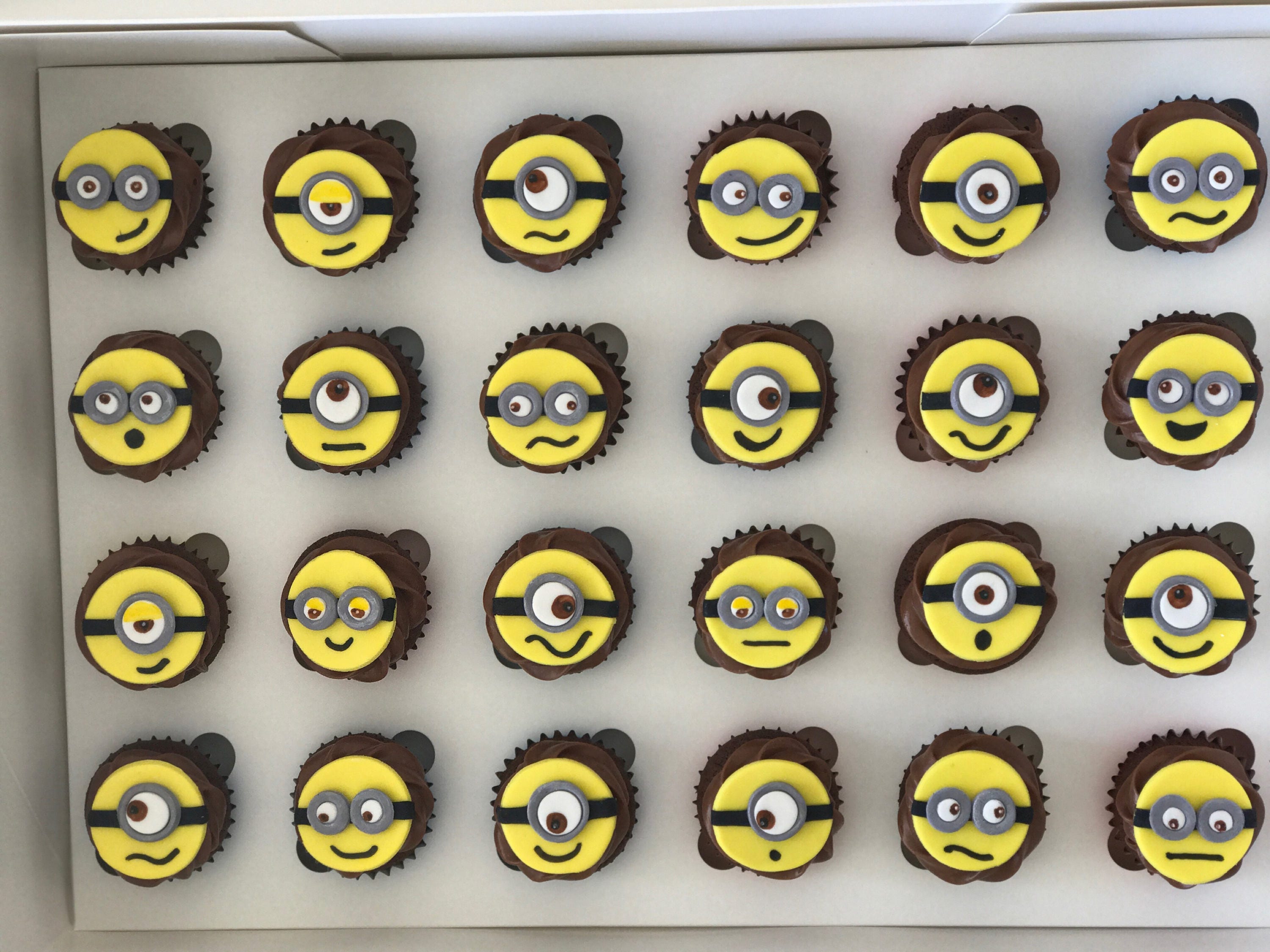 24x Edible Mini Minion Cake Toppers Etsy Australia