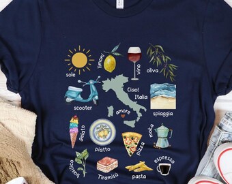 Italy Shirt, Italian Words, Italia T-shirt, Unisex