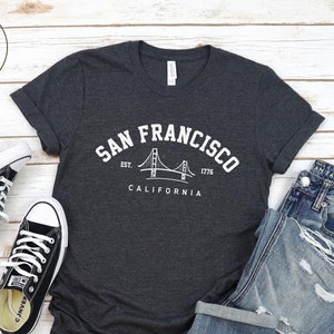 San Francisco Shirt, California Golden Gate Bridge T-shirt, Unisex