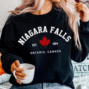 Niagara Falls Sweatshirt, Canada Maple Leaf Crewneck Pullover, Unisex