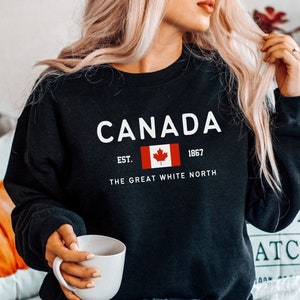 Kanada Sweatshirt, The Great White North Pullover, Unisex Rundhalsausschnitt