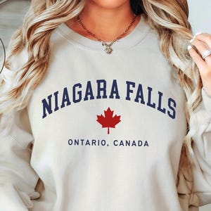 Niagara Falls Sweatshirt, Kanada Maple Leaf Rundhalspullover, Unisex