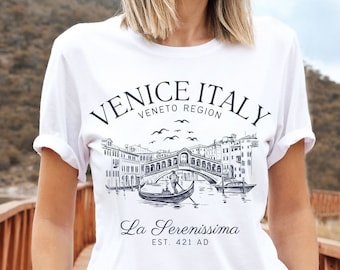 Venice Italy Shirt, Venezia Gondola T-shirt, Unisex - Etsy