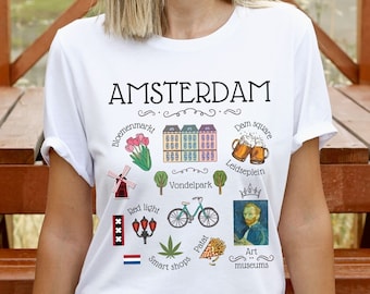 - Soft and Netherlands Comfortable Etsy T-shirt Shirt, Amsterdam