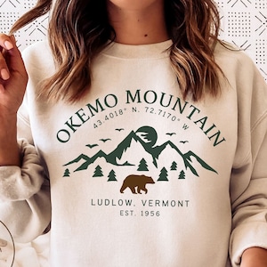 Okemo Mountain Sweatshirt, Vermont Crewneck Pullover - Unisex