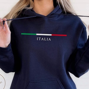 Italy Hoodie, Italian Flag Hooded Sweatshirt, Unisex