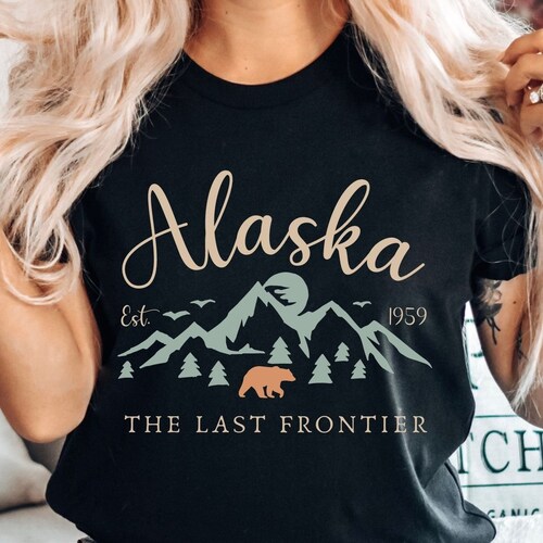 Alaska Sweatshirt the Last Frontier Alaska Mountains - Etsy
