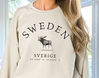 Sweden Sweatshirt, Swedish Crewneck Pullover