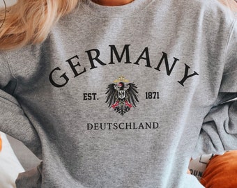 Germany Sweatshirt, Deutschland Crewneck Pullover, Unisex