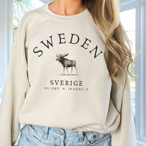 Sweden Sweatshirt, Swedish Crewneck Pullover