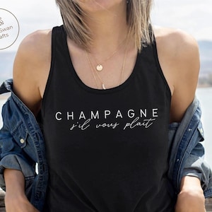Champagne s&#39;il vous plait Tank Top, Women&#39;s Champagne Please Racerback