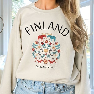 Finland Sweatshirt, Nordic Crewneck Pullover, Unisex