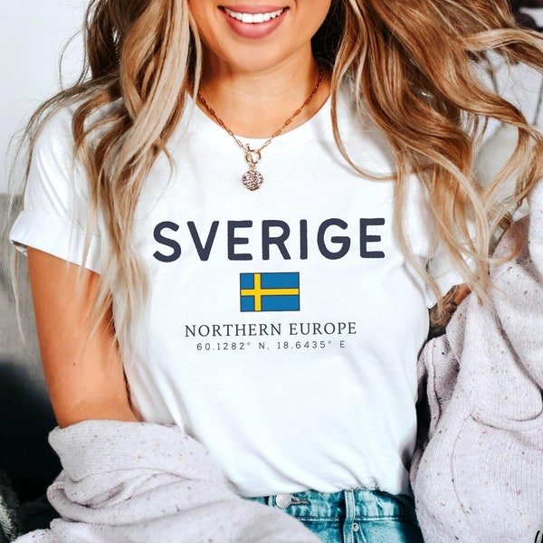 Sweden Shirt, Sverige Tee, Swedish Flag, Scandinavia Tee, Soft and Comfortable T-shirt - Unisex